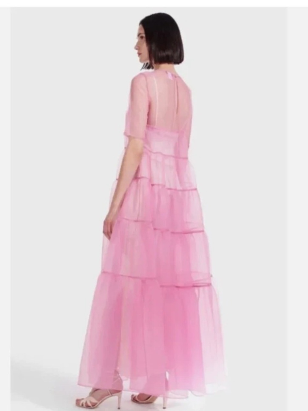 Staud Hyacinth Short-Sleeve Tiered Organza Maxi Dress - Picture 3 of 10